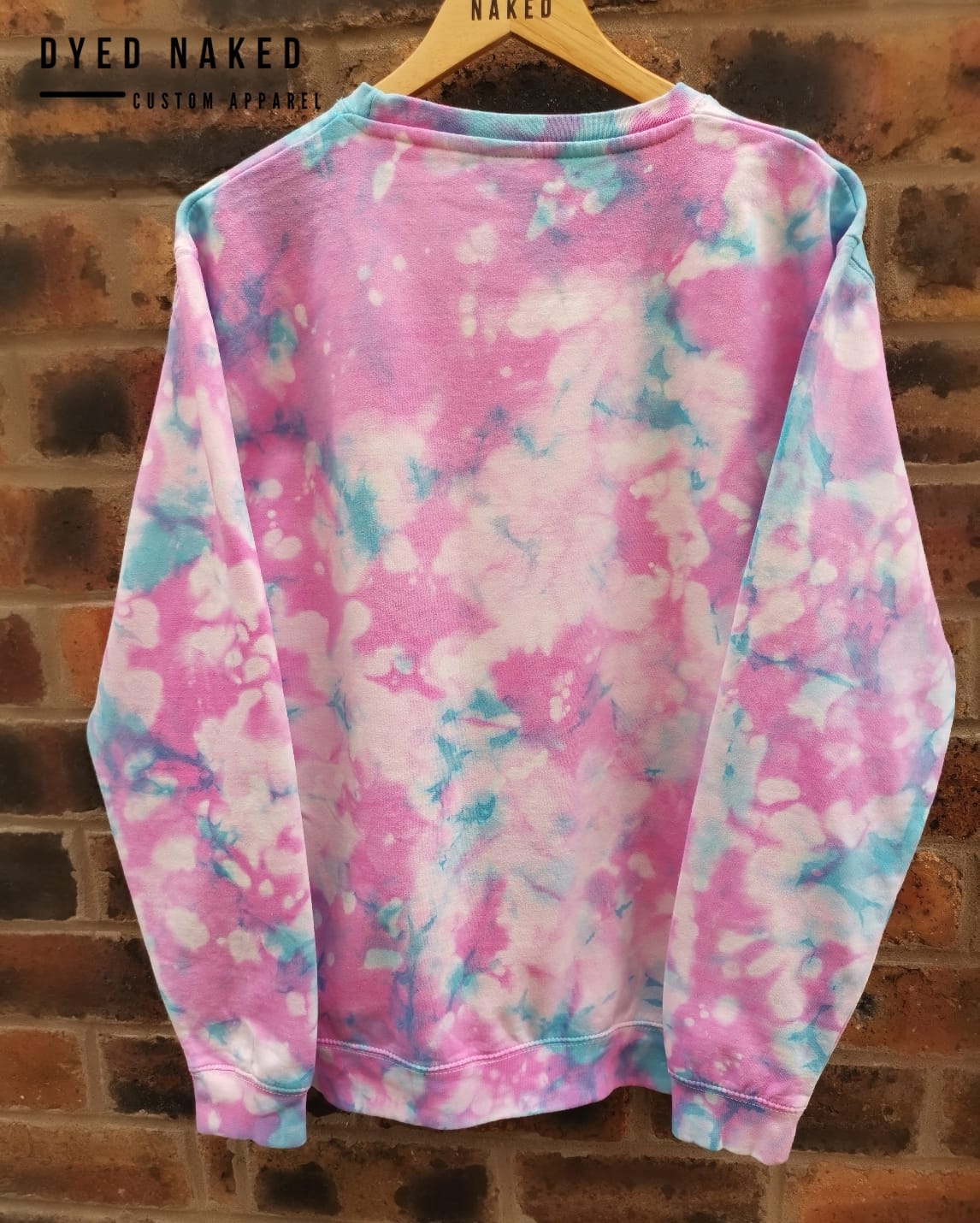 Pink, Blue, Tie Dye, Oversized Sweatshirt