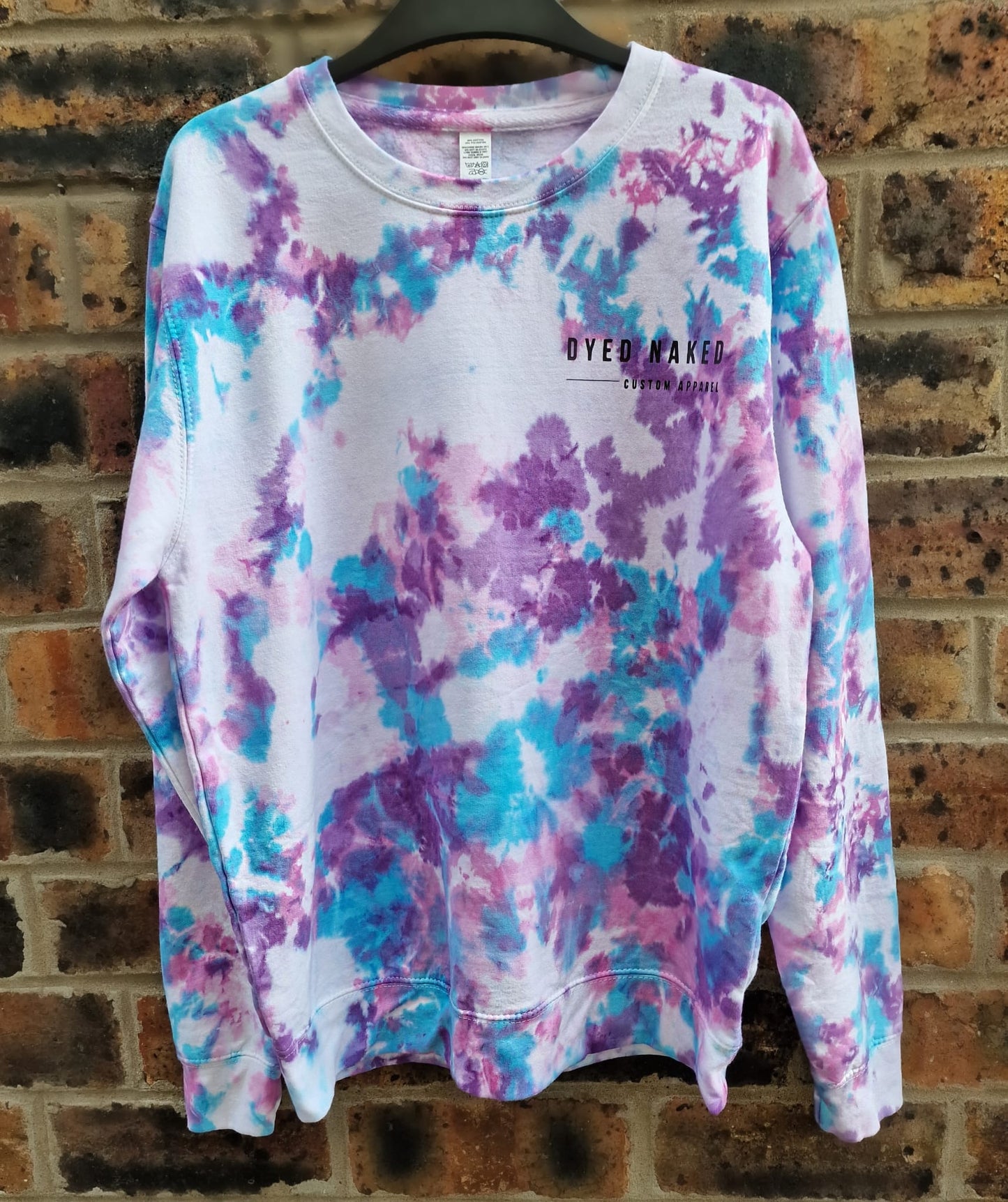 Purple tie dye, colourful, oversized sweatshirt
