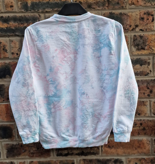 White Sweatshirt, Tie Dyed, Kid's clothing